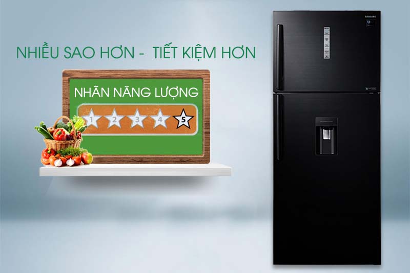 Chiếc tủ này còn được đánh giá 5 sao Nhãn năng lượng theo tiêu chuẩn về điện năng tiêu thụ của Bộ Công thương
