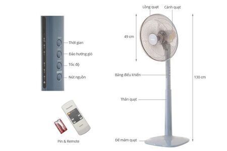 Quạt cây Panasonic F-409KB, có điều khiển