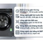 Máy giặt Aqua Inverter 10.5 kg AQD-A1052J BK