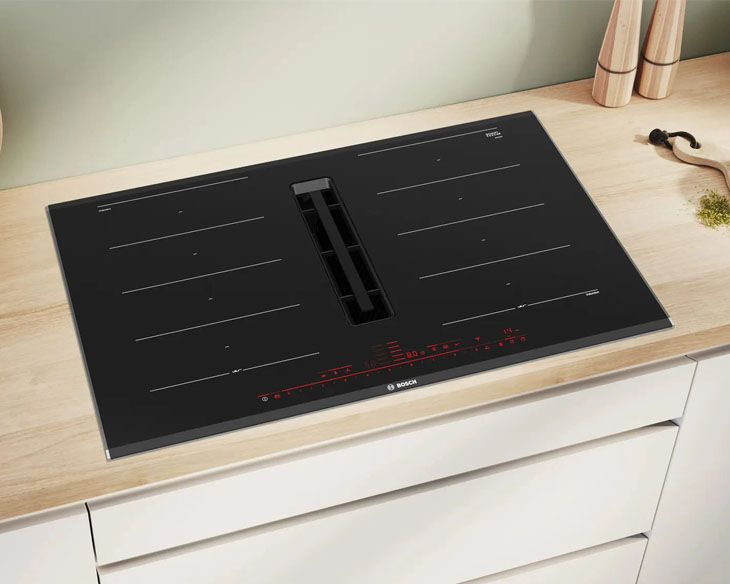 Bếp từ 4 vùng nấu kết hợp hút mùi Bosch PXX875D67E - Ảnh 6