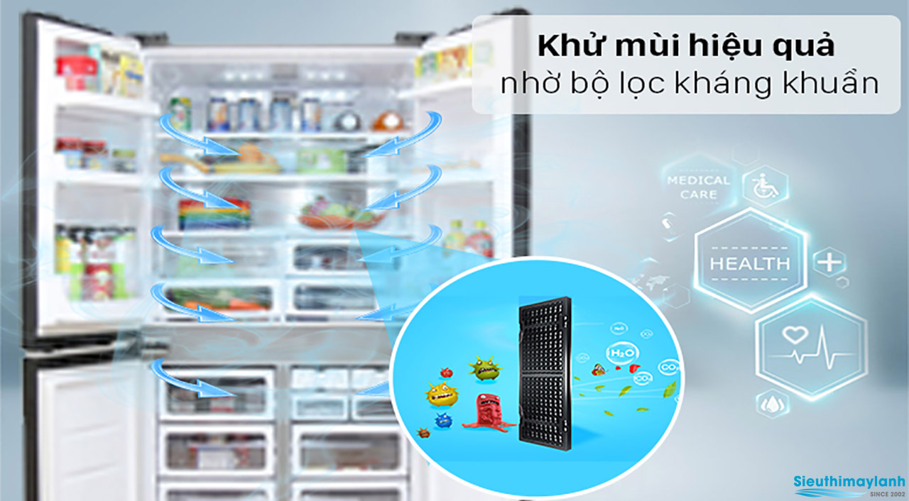 bo-loc-tu-lanh-sharp-inverter-567-lit-4-cua-sj-fx640v-sl-multi-door