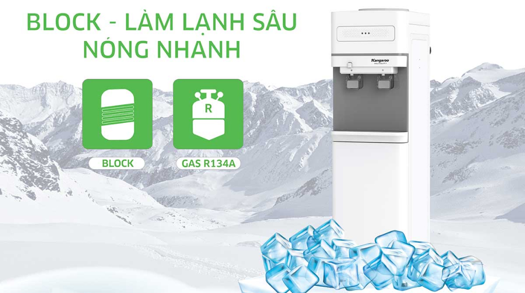 Công nghệ làm lạnh - Cây nước nóng lạnh Kangaroo KG36A2 Công nghệ làm lạnh - Cây nước nóng lạnh Kangaroo KG36A2