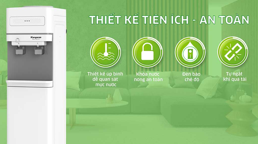 Tiện ích - Cây nước nóng lạnh Kangaroo KG36A2 Tiện ích - Cây nước nóng lạnh Kangaroo KG36A2