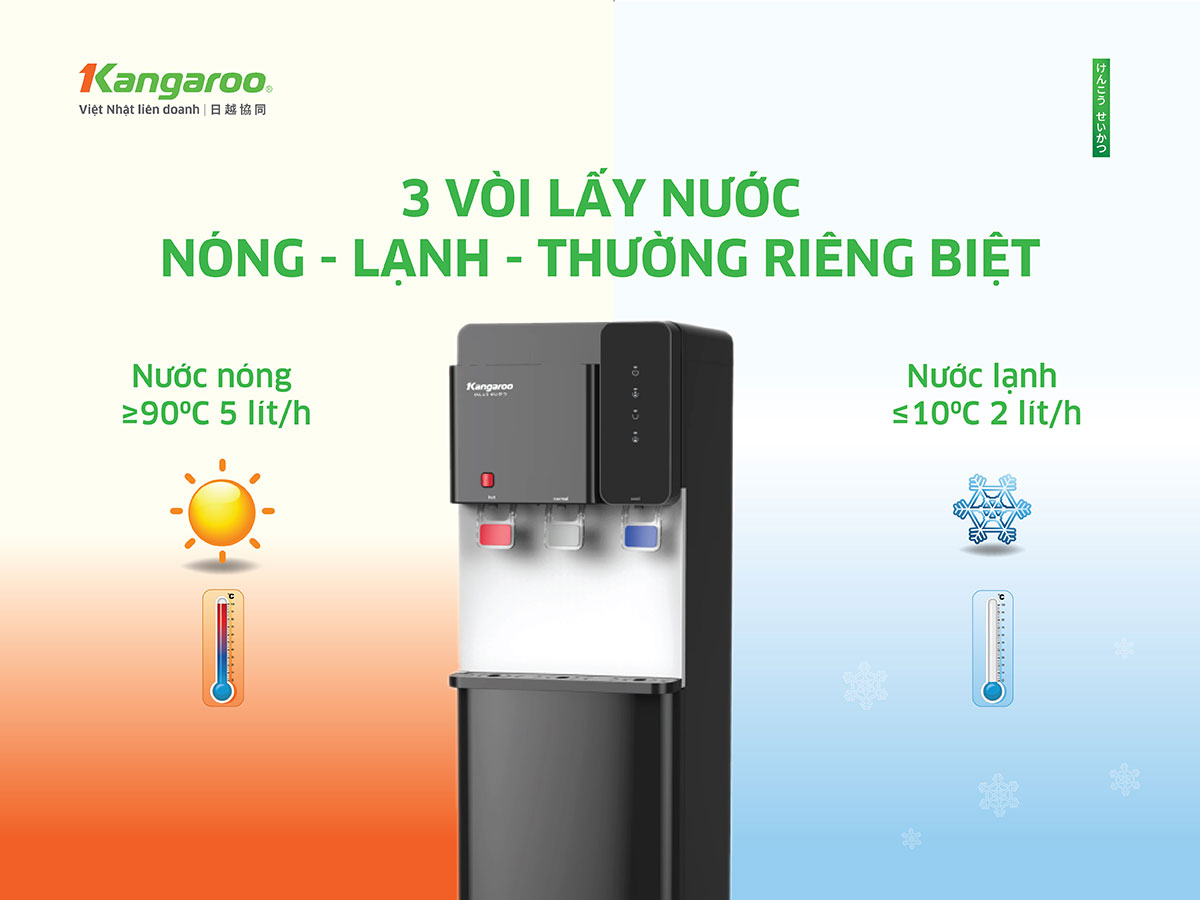 Máy làm nóng lạnh nước uống Kangaroo KG699A3 Máy làm nóng lạnh nước uống Kangaroo KG699A3
