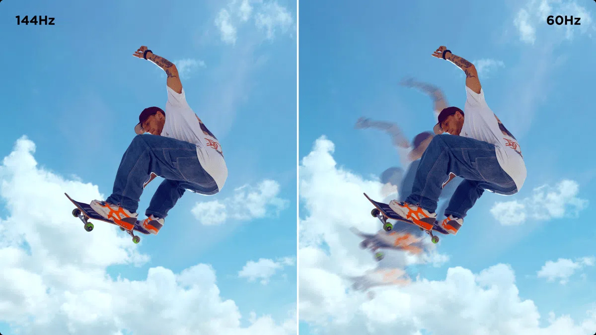 Công nghệ VRR cung cấp tốc độ khung hình lên đến 144Hz
