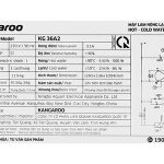 Cây nước nóng lạnh Kangaroo KG36A2 585W