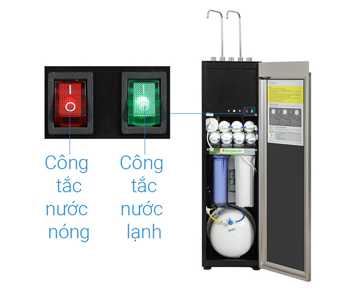 Máy lọc nước RO nóng nguội lạnh Kangaroo KG12A8S - Ảnh 6