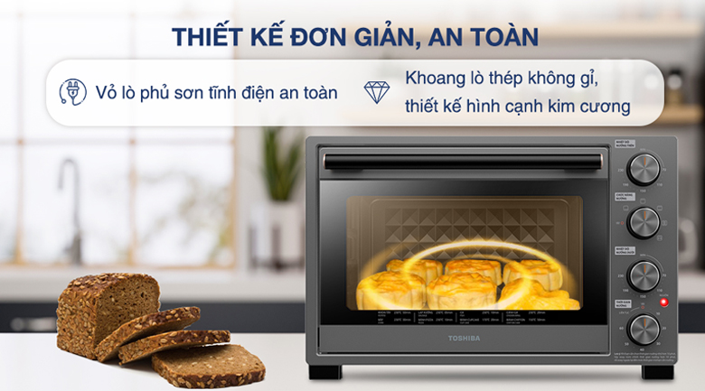 Lò nướng Toshiba TL-MC35Z 35 lít - Thiết kế