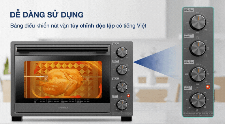 Lò nướng Toshiba TL-MC35Z 35 lít - Bảng điều khiển