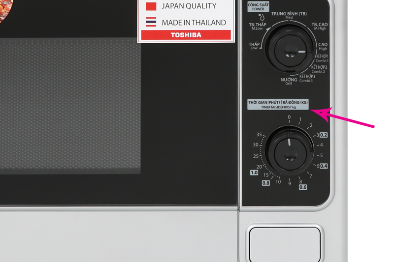 Chức năng rã đông - Lò vi sóng Toshiba ER-SGM20(S1)VN 20 lít