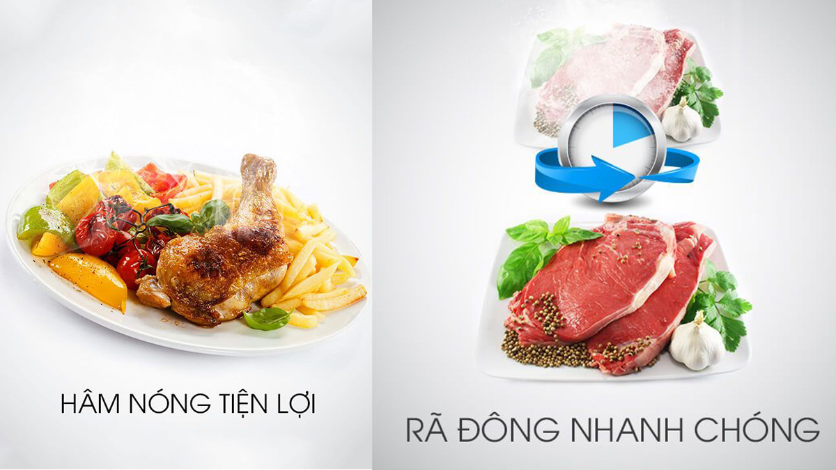 Sharp R-G322VN-S có công suất vi sóng và nướng lần lượt 800W/ 1000W