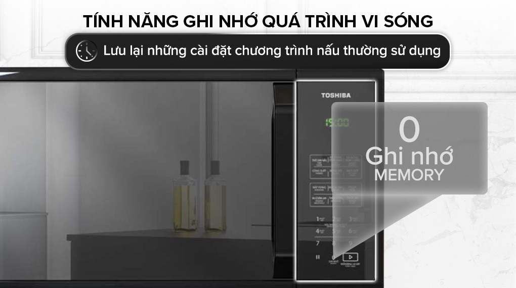 Lò vi sóng Toshiba MM-EM25PE(BM) 25 lít - Chức năng ghi nhớ