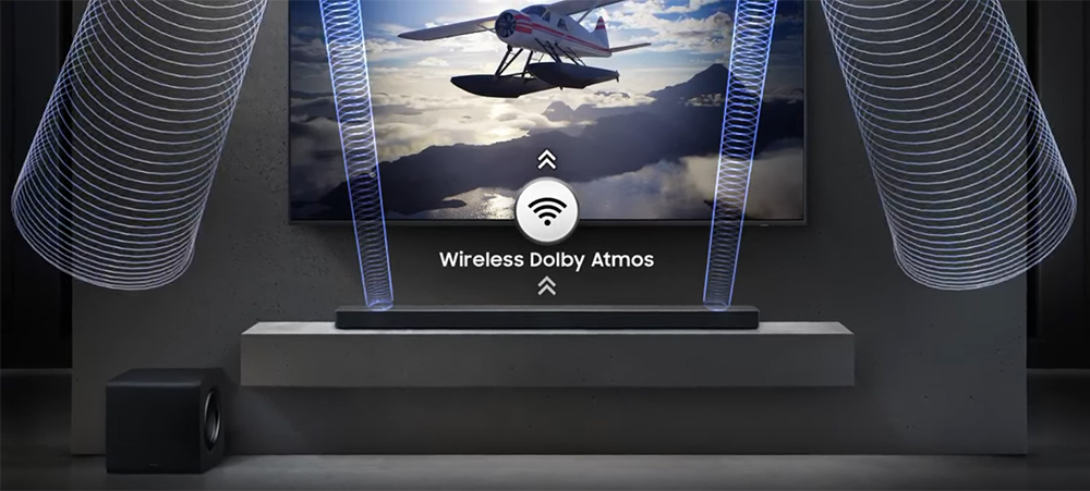 Công nghệ Dolby Atmos không dây bộ loa thanh Samsung HW-QS700F/XV 345W