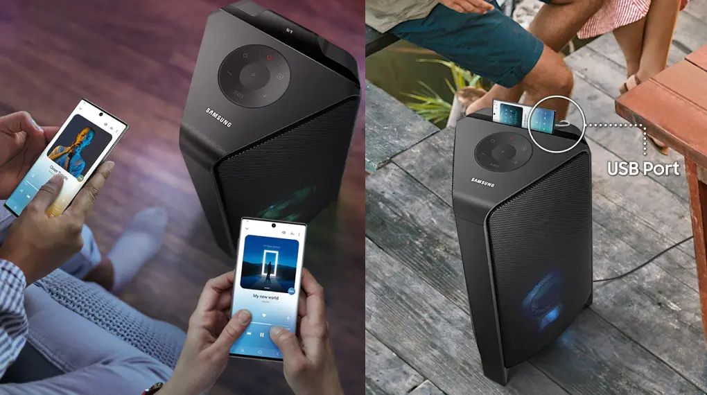 Kết nối - Loa Tháp Samsung MX-T40/XV