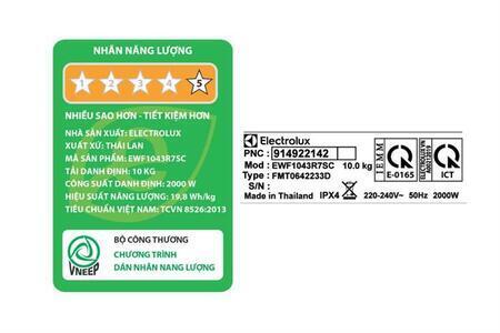 Máy giặt Electrolux Inverter 10 kg EWF1043R7SC