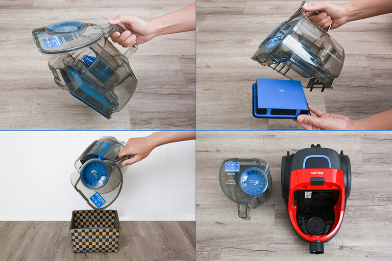 Hộp chứa bụi thông minh - Máy hút bụi Philips FC9351 1900W Hộp chứa bụi thông minh - Máy hút bụi Philips FC9351 1900W