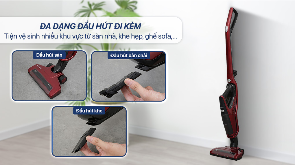 Đa dạng đầu hút - Máy hút bụi không dây Hitachi PV-X85M MRE Đa dạng đầu hút - Máy hút bụi không dây Hitachi PV-X85M MRE