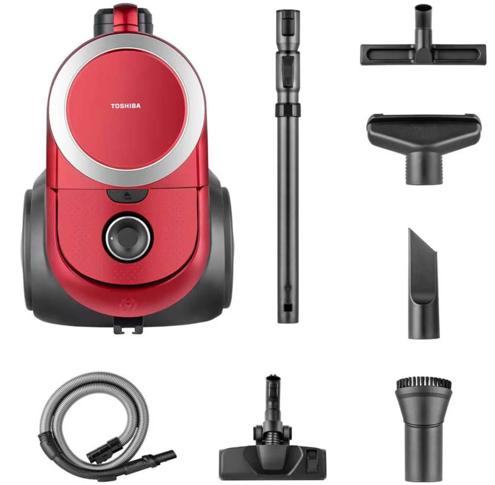 Máy hút bụi Toshiba VC-BL160F(R) có nhiều đầu hút đi kèm