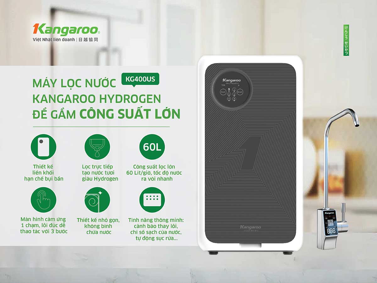 Máy lọc nước Hydrogen Kangaroo KG400US