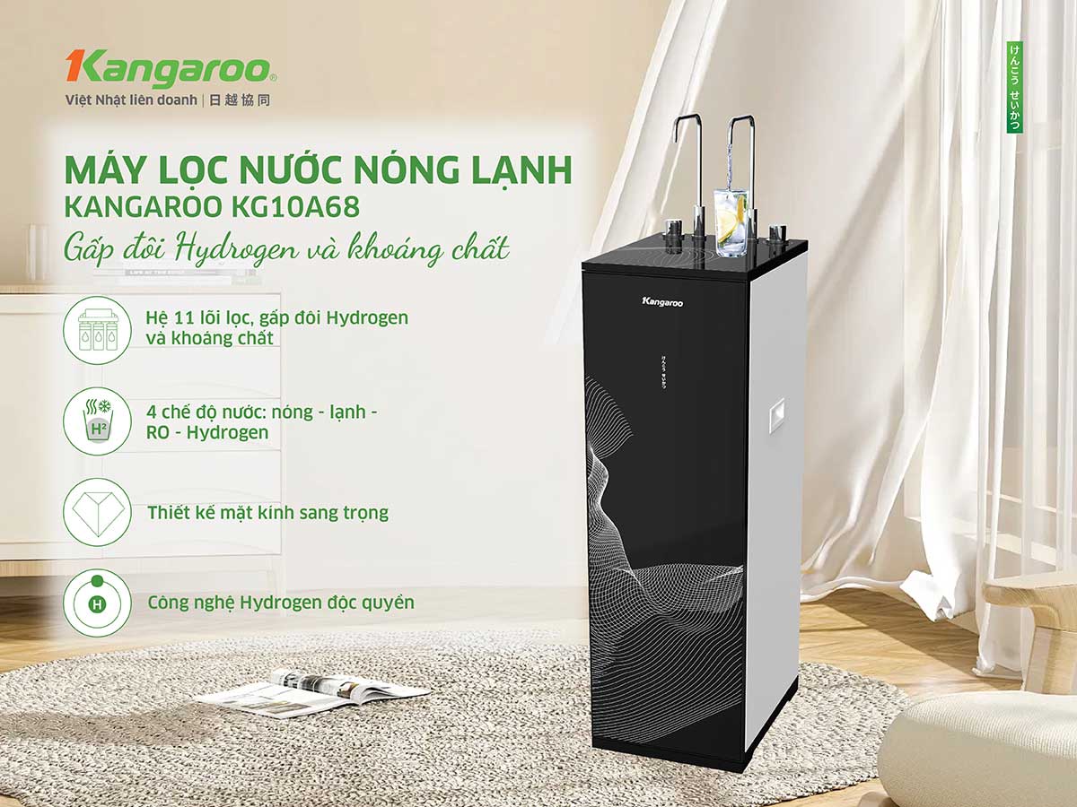 Máy lọc nước nóng lạnh Kangaroo KG10A68
