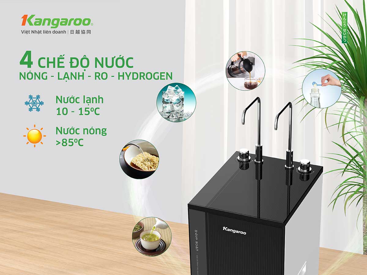Máy lọc nước nóng lạnh Kangaroo Hydrogen KG10A88 Máy lọc nước nóng lạnh Kangaroo Hydrogen KG10A88