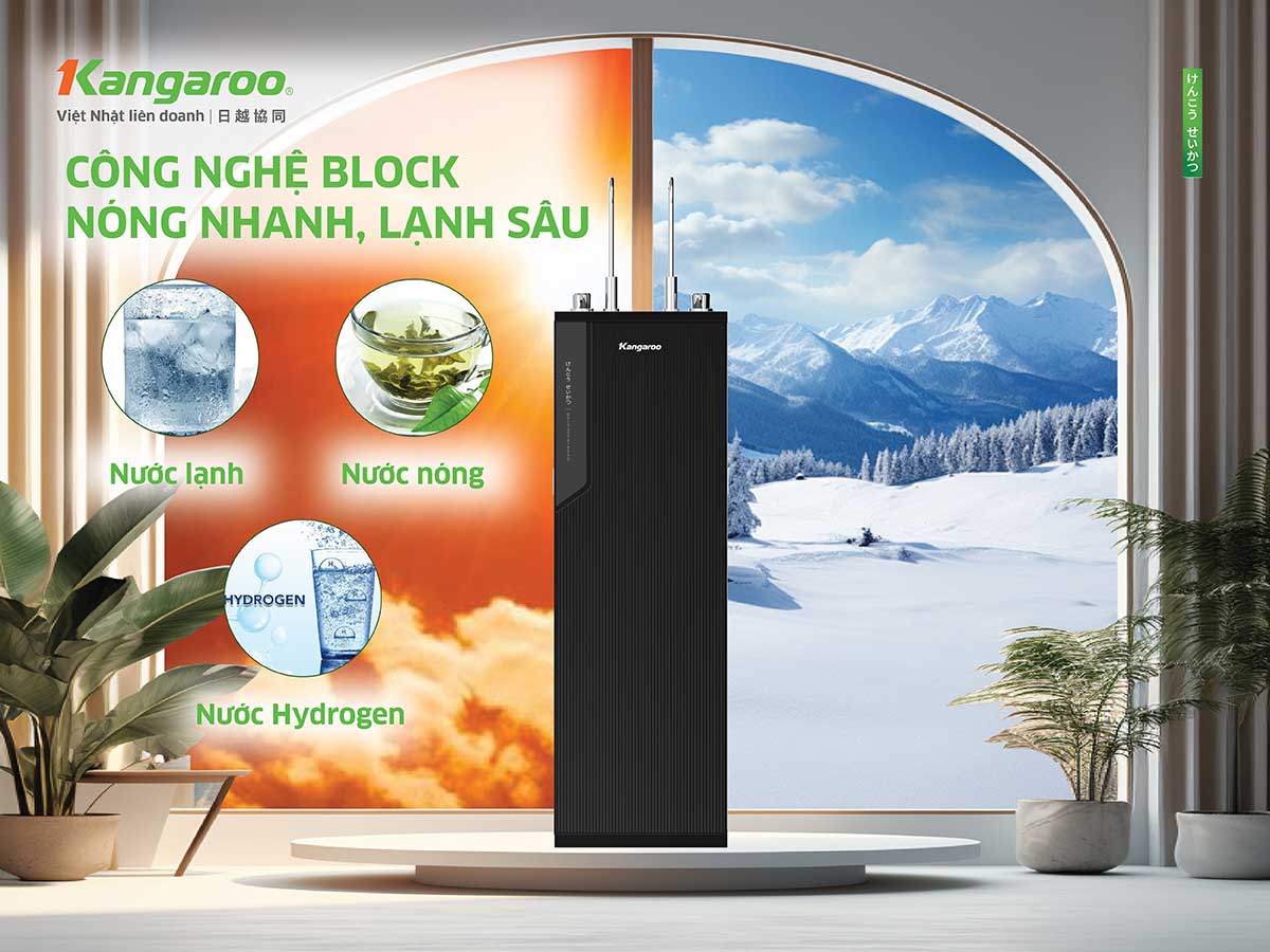 Máy lọc nước nóng lạnh Kangaroo Hydrogen KG10A88 Máy lọc nước nóng lạnh Kangaroo Hydrogen KG10A88
