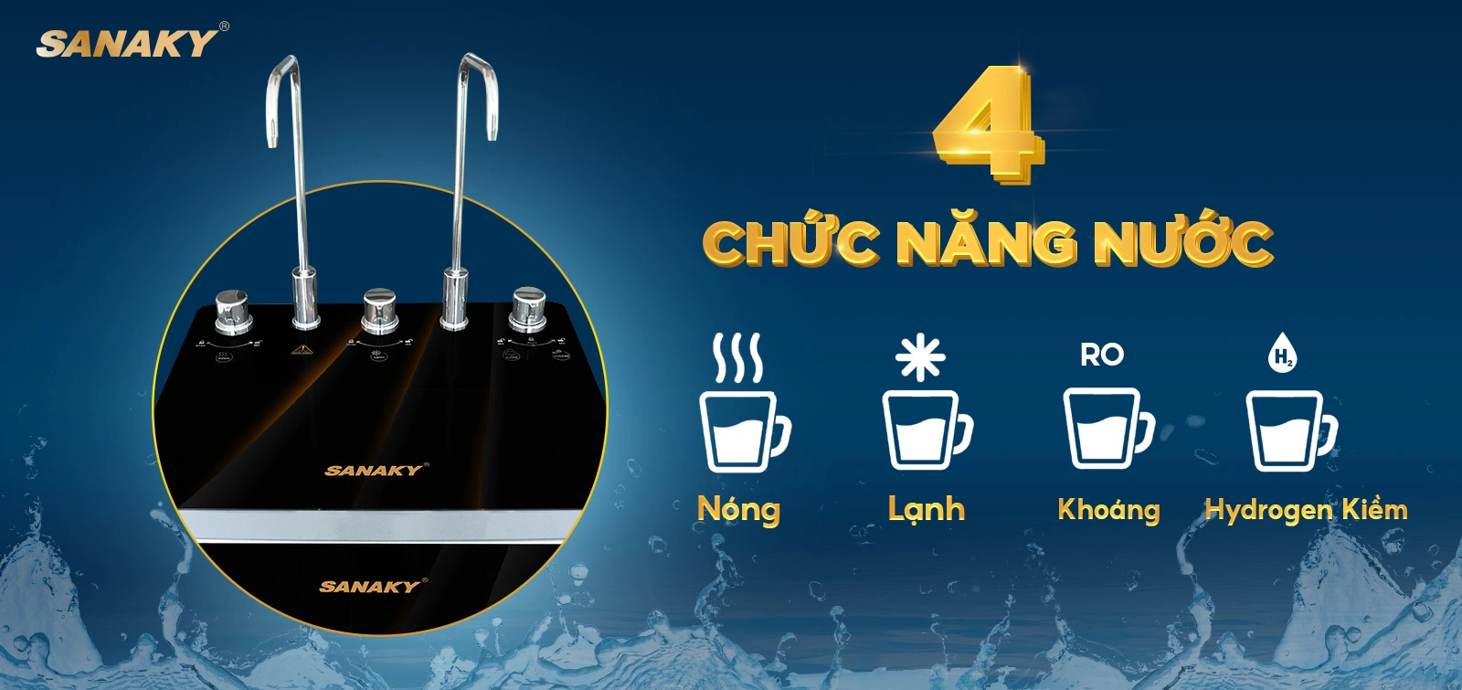 Máy lọc nước nóng lạnh Sanaky SNK-E3HK005
