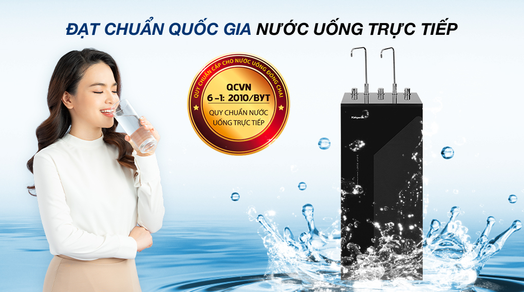 Máy lọc nước RO nóng nguội lạnh Kangaroo KG10A17 10 lõi - Đạt chuẩn