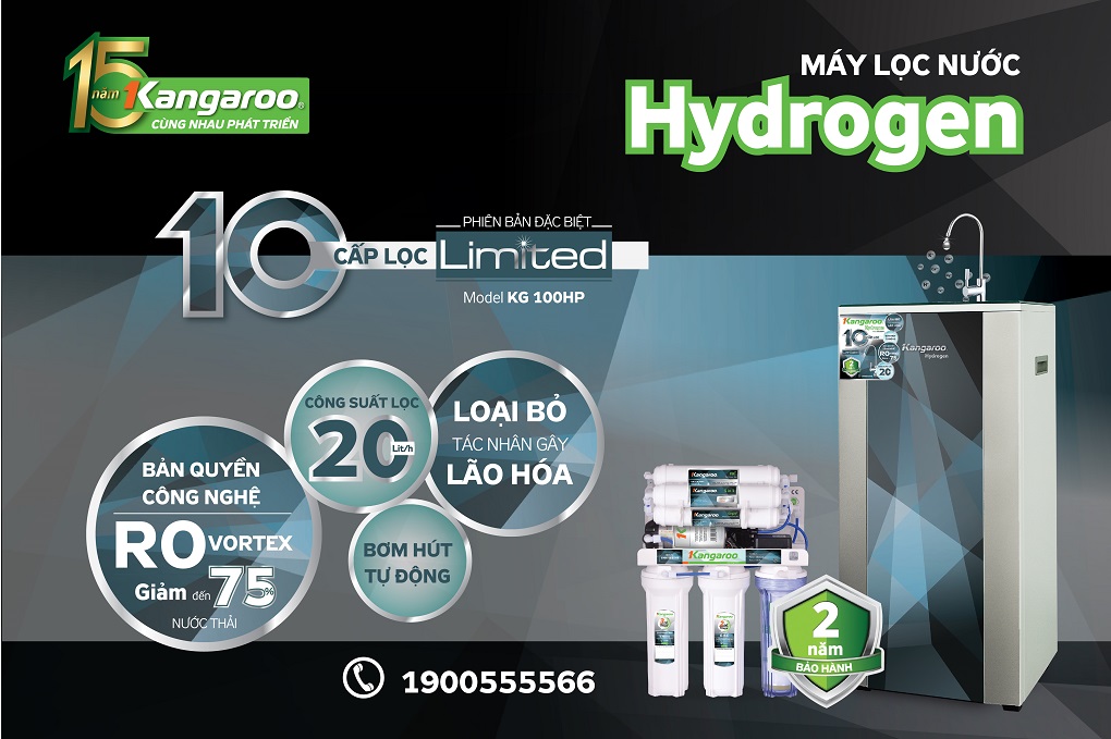 Máy lọc nước Kangaroo Hydrogen Plus KG100HP Máy lọc nước Kangaroo Hydrogen Plus KG100HP