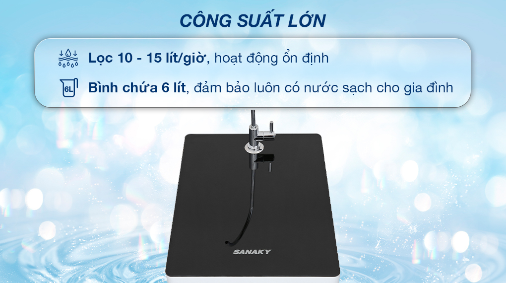 Máy lọc nước RO Sanaky VH101HP - Công suất