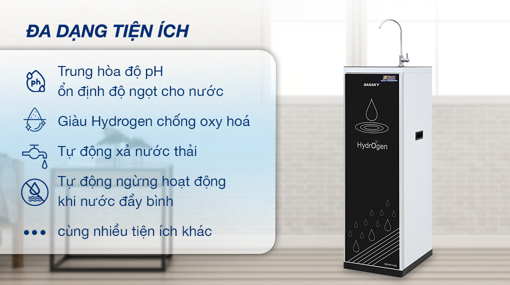 Máy lọc nước RO Sanaky VH101HP - Tiện ích