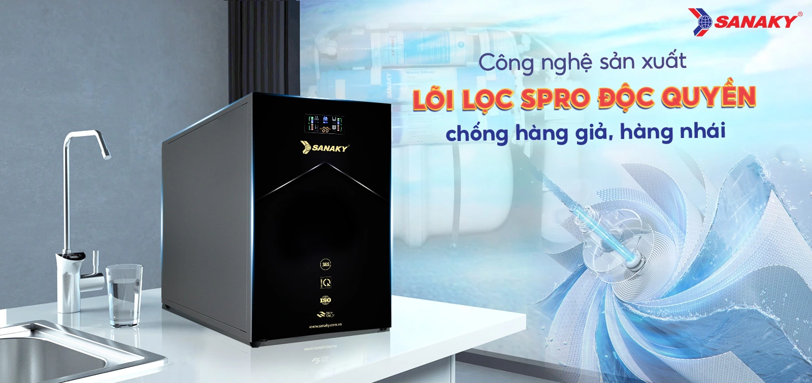 Công nghệ sản xuất lõi lọc Spro độc quyền chống hàng giả, hàng nhái