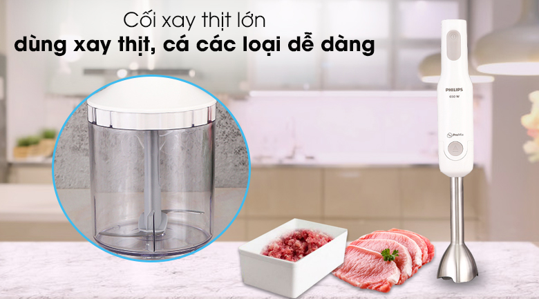 Máy xay sinh tố cầm tay Philips HR2537 - Cối xay thịt lớn Máy xay sinh tố cầm tay Philips HR2537 - Cối xay thịt lớn