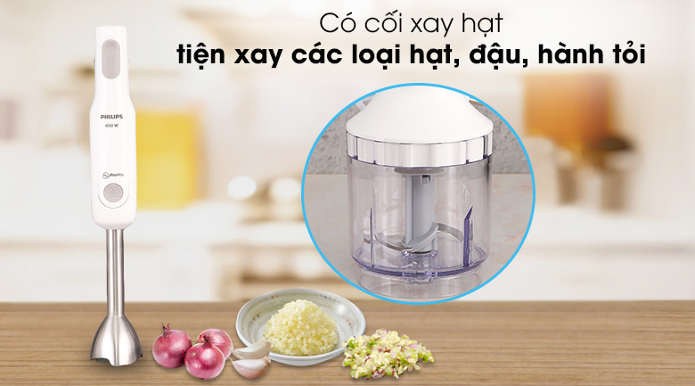 Máy xay sinh tố cầm tay Philips HR2537 - Cối xay hạt tiện xay các loại hạt, đậu, ớt, tỏi Máy xay sinh tố cầm tay Philips HR2537 - Cối xay hạt tiện xay các loại hạt, đậu, ớt, tỏi