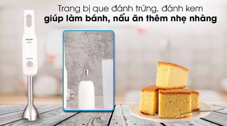 Máy xay sinh tố cầm tay Philips HR2537 - Que đánh trứng chuyên dụng Máy xay sinh tố cầm tay Philips HR2537 - Que đánh trứng chuyên dụng