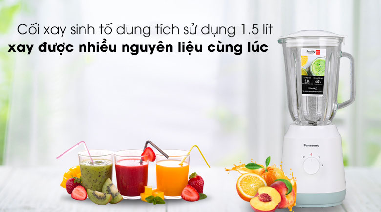 Máy xay sinh tố Panasonic MX-EX1561WRA - Cối xay chất liệu thủy tinh bền tốt