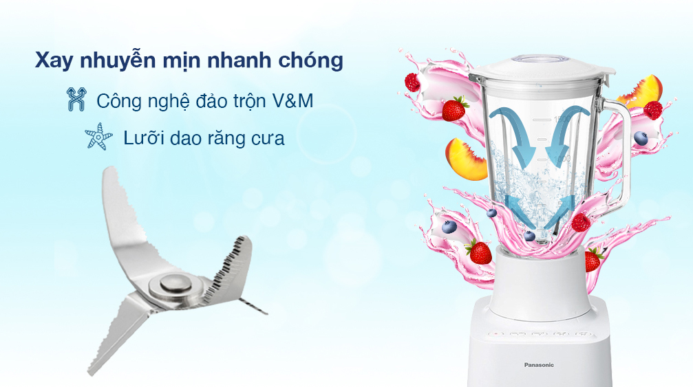Công nghệ, công suất, lưỡi dao - Máy xay sinh tố Panasonic MX-MG53C1CRA