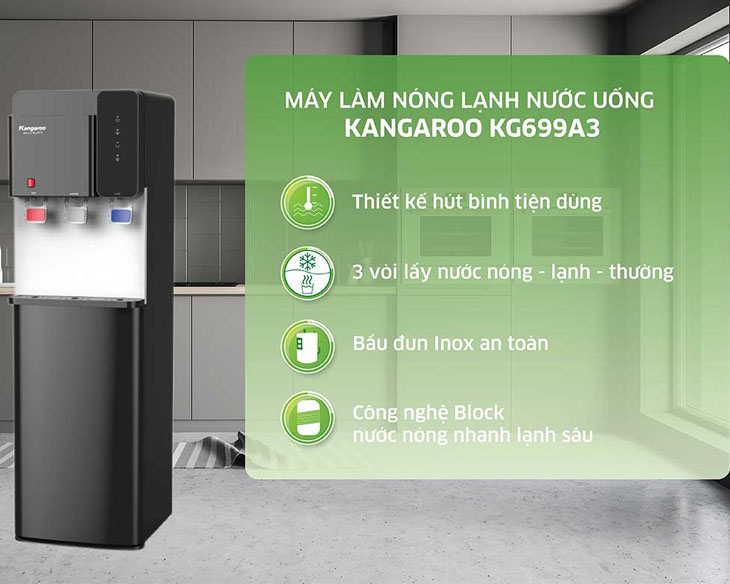 Cây nước nóng lạnh Kangaroo KG699A3 - Ảnh 3