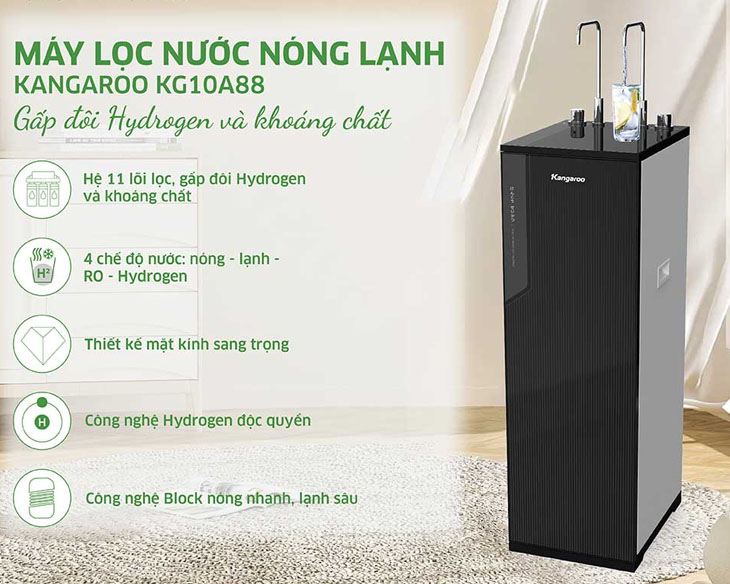 Máy lọc nước nóng lạnh Kangaroo KG10A88 - Ảnh 4