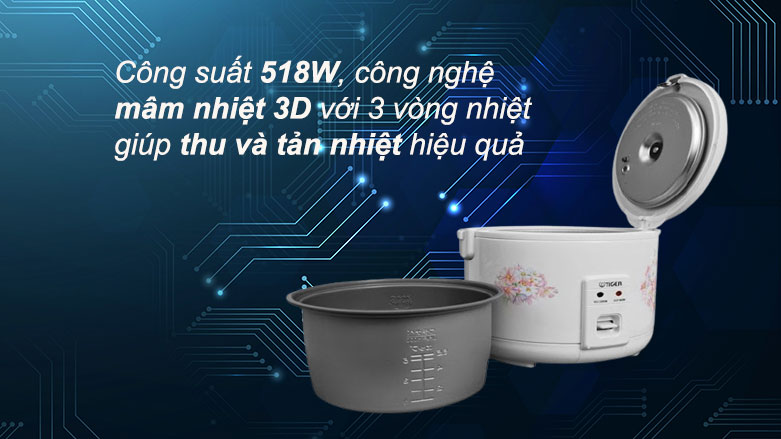 noi-com-dien-nap-gai-tiger-1-lit-jnp-1000-fl-28504-3 Nồi cơm điện Tiger JNP-1000 Màu trắng (FL) | Công suất 518W