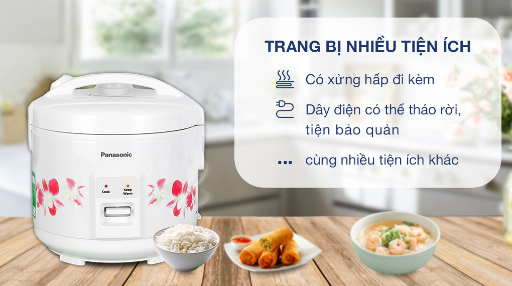 Nồi cơm nắp gài Panasonic 1 lít SR-MVN10FRAX - Tiện ích