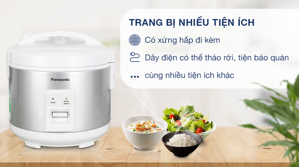 Nồi cơm nắp gài Panasonic 1 lít SR-MVN10LRAX - Tiện ích Nồi cơm nắp gài Panasonic 1 lít SR-MVN10LRAX - Tiện ích
