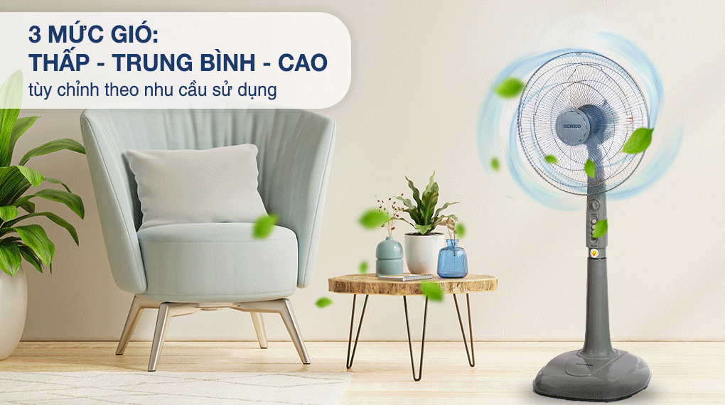 Quạt đứng Senko DH1600 - Mức gió