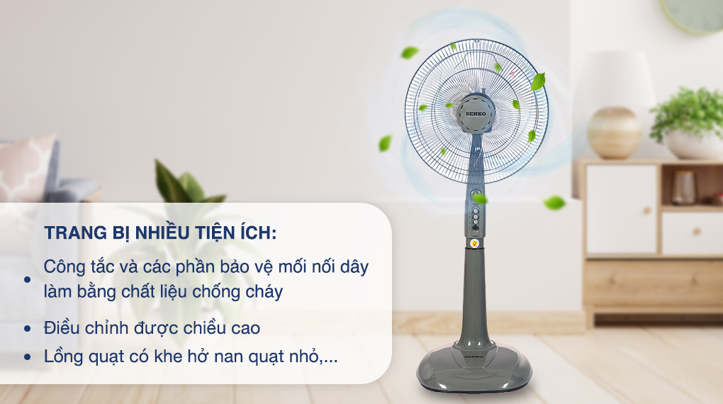 Quạt đứng Senko DH1600 - Tiện ích