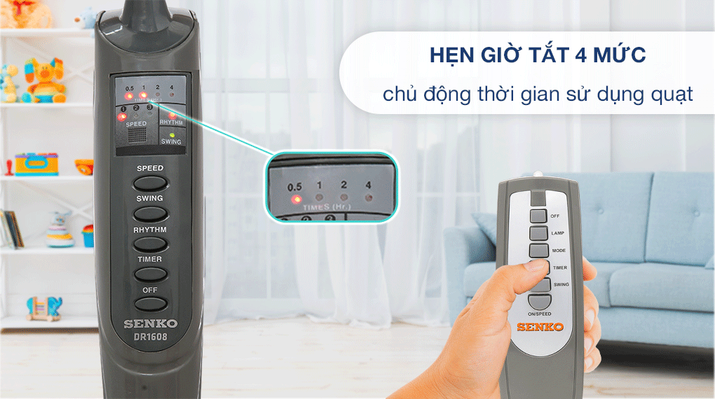 Quạt đứng Senko DR1608 - Hẹn giờ