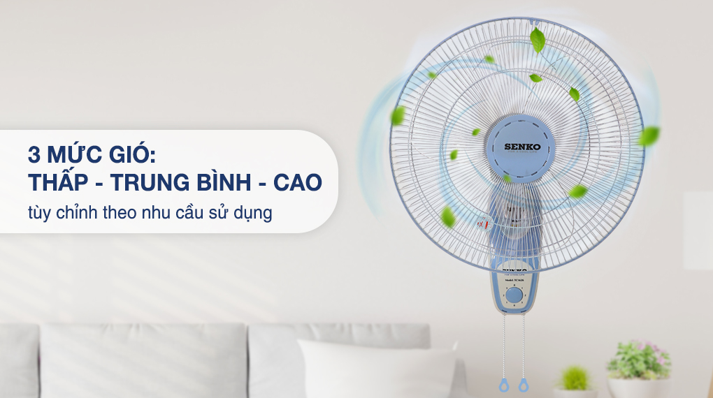 Quạt treo Senko TC1626 - mức gió Quạt treo Senko TC1626 - mức gió