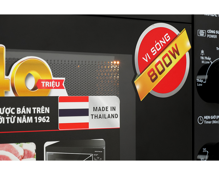 Lò vi sóng Sharp R-211TV-BK 21 lít - Ảnh 8