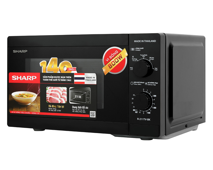 Lò vi sóng Sharp R-211TV-BK 21 lít - Ảnh 4