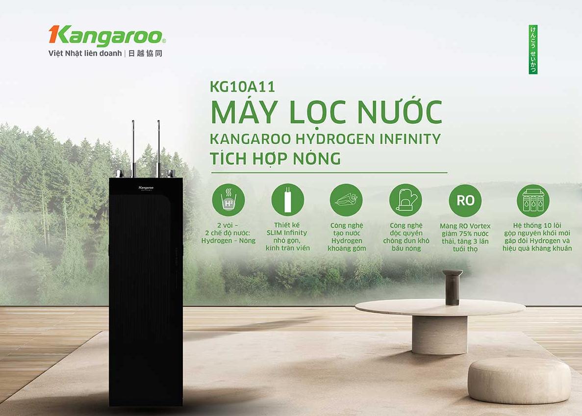 Máy lọc nước nóng nguội Kangaroo Hydrogen KG10A11