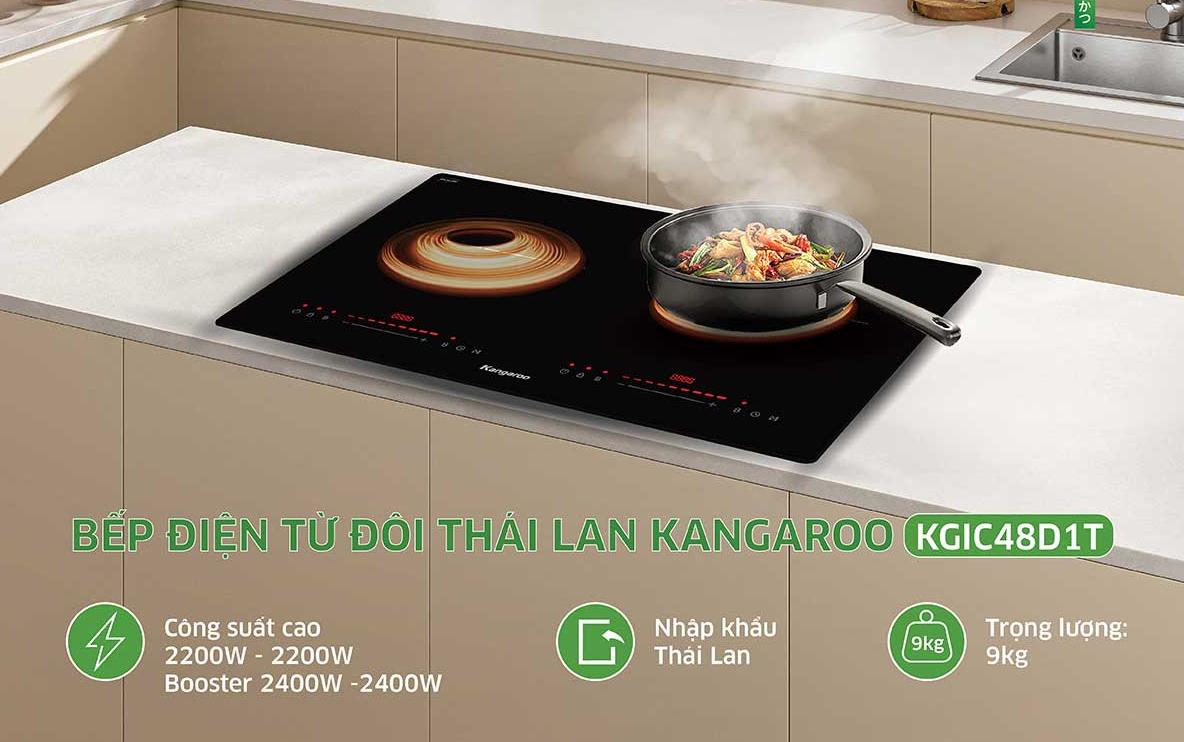 Bếp từ đôi lắp âm Kangaroo KGIC48D1T
